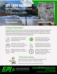 GPL 5000 odorant injection systems sales sheet